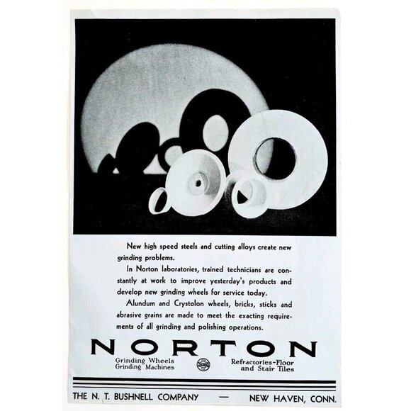 1922 Norton Grinding Wheels Crystolon Advertisement Industrial Tools DWA20 - Picture 2 of 2